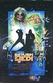 RETURN OF THE JEDI original issue rolled RARE DISCONTINUED (WRONG DATE) 1-sheet movie poster