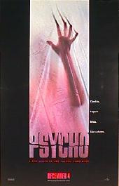 PSYCHO 1998 original issue rolled double sided advance 1-sheet movie poster