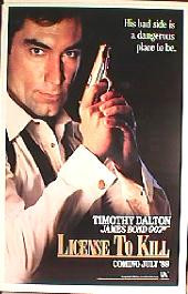 LICENSE TO KILL original issue rolled advance 1-sheet movie poster