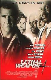 LETHAL WEAPON 4 original issue rolled double sided regular 1-sheet movie poster