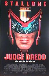 JUDGE DREDD original issue rolled double sided 1-sheet movie poster