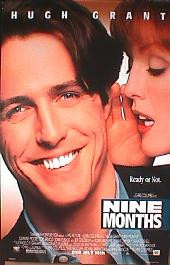 NINE MONTHS original issue rolled double sided 1-sheet movie poster