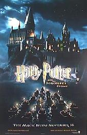 HARRY POTTER I original issue rolled double sided advance B 1-sheet movie poster