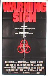 WARNING SIGN original issue folded 1-sheet movie poster
