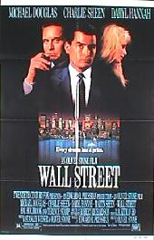 WALL STREET original issue folded 1-sheet movie poster