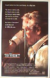 VERDICT, THE original issue folded 1-sheet movie poster