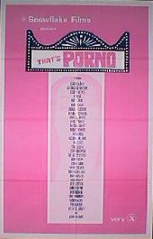 THAT'S PORNO original issue folded 1-sheet movie poster