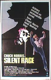 SILENT RAGE original issue folded 1-sheet movie poster