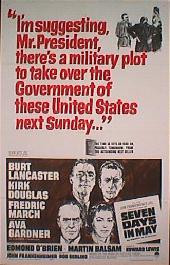 SEVEN DAYS IN MAY original issue folded 1-sheet movie poster