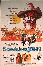 SCANDALOUS JOHN original issue folded 1-sheet movie poster