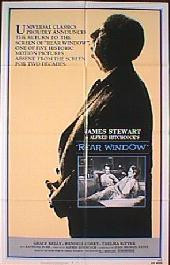 REAR WINDOW original reissue folded 1-sheet movie poster