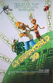CYBERWORLD 3-D original issue rolled double sided 1-sheet movie poster