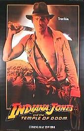 INDIANA JONES AND THE TEMPLE OF DOOM rolled Advance C Reprint 1-sheet movie poster