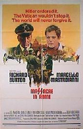 MASSACRE IN ROME original issue folded 1-sheet movie poster