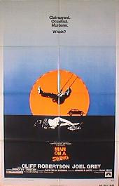 MAN ON A SWING original issue folded 1-sheet movie poster