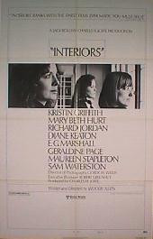 INTERIORS original issue folded style B 1-sheet movie poster