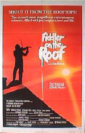 FIDDLER ON THE ROOF original reissue folded 1-sheet movie poster