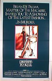 DRESSED TO KILL original issue folded 1-sheet movie poster