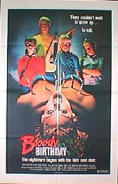 BLOODY BIRTHDAY original issue folded 1-sheet movie poster