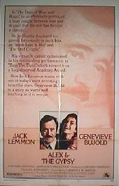 ALEX & THE GYPSY original issue folded 1-sheet movie poster