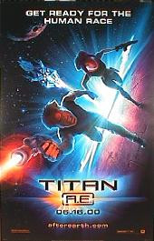 TITAN AE original issue rolled Advance 1-sheet movie poster