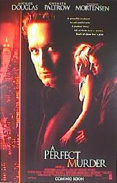A PERFECT MURDER 1998 original issue rolled double sided 1-sheet movie poster