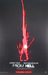 FROM HELL original issue rolled double sided Advance 1-sheet movie poster