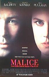 MALICE original issue rolled double sided 1-sheet movie poster