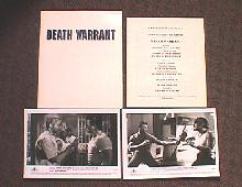 DEATH WARRANT original issue movie presskit