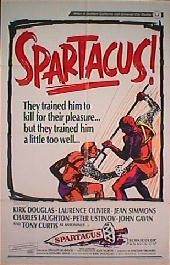SPARTACUS original 1967 reissue folded 1-sheet movie poster