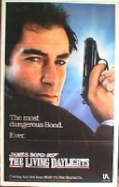 LIVING DAYLIGHTS original advance folded 1-sheet movie poster