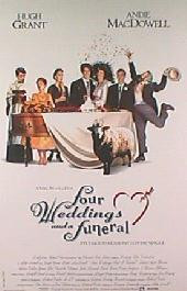 FOUR WEDDINGS AND A FUNERAL original issue rolled International 1-sheet movie poster