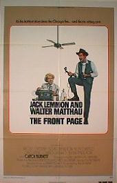 FRONT PAGE original folded 1-sheet movie poster