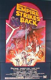 EMPIRE STRIKES BACK 1982 reissue original folded 1-sheet movie poster