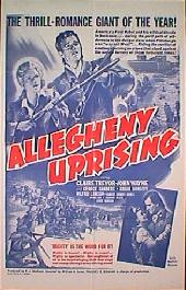 ALLEGHENY UPRISING original folded 1-sheet movie poster