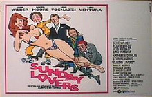 SUNDAY LOVERS original issue 22x28 rolled movie poster