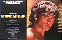STAYING ALIVE original issue 22x28 rolled movie poster
