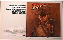 RAIDERS OF THE LOST ARK original issue 22x28 rolled movie poster