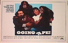 GOING APE original issue  22x28 rolled movie poster
