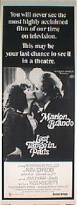 LAST TANGO IN PARIS original issue 14x36 style C rolled movie poster