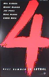 LETHAL WEAPON 4 original issue rolled double sided Advance 1-sheet movie poster