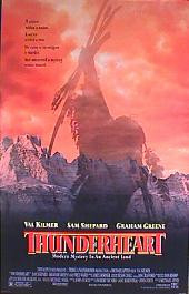 THUNDERHEART original issue rolled 1-sheet movie poster