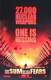 SUM OF ALL FEARS original issue rolled double sided Advance 1-sheet movie poster