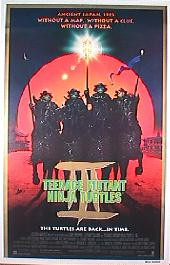 TEENAGE MUTANT NINJA TURTLES III original issue rolled double sided 1-sheet movie poster