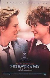 SHE'S HAVING A BABY original issue rolled 1-sheet movie poster