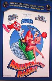ROLLERCOASTER RABBIT original issue rolled double sided 1-sheet movie poster