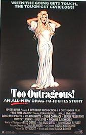 TOO OUTRAGEOUS original issue rolled 1-sheet movie poster