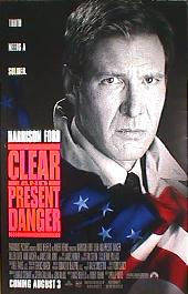 CLEAR AND PRESENT DANGER original issue rolled double sided 1-sheet movie poster