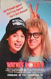 WAYNE'S WORLD 2 original issue rolled double sided 1-sheet movie poster