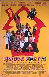 HOUSE PARTY 3 original issue rolled double sided 1-shett movie poster